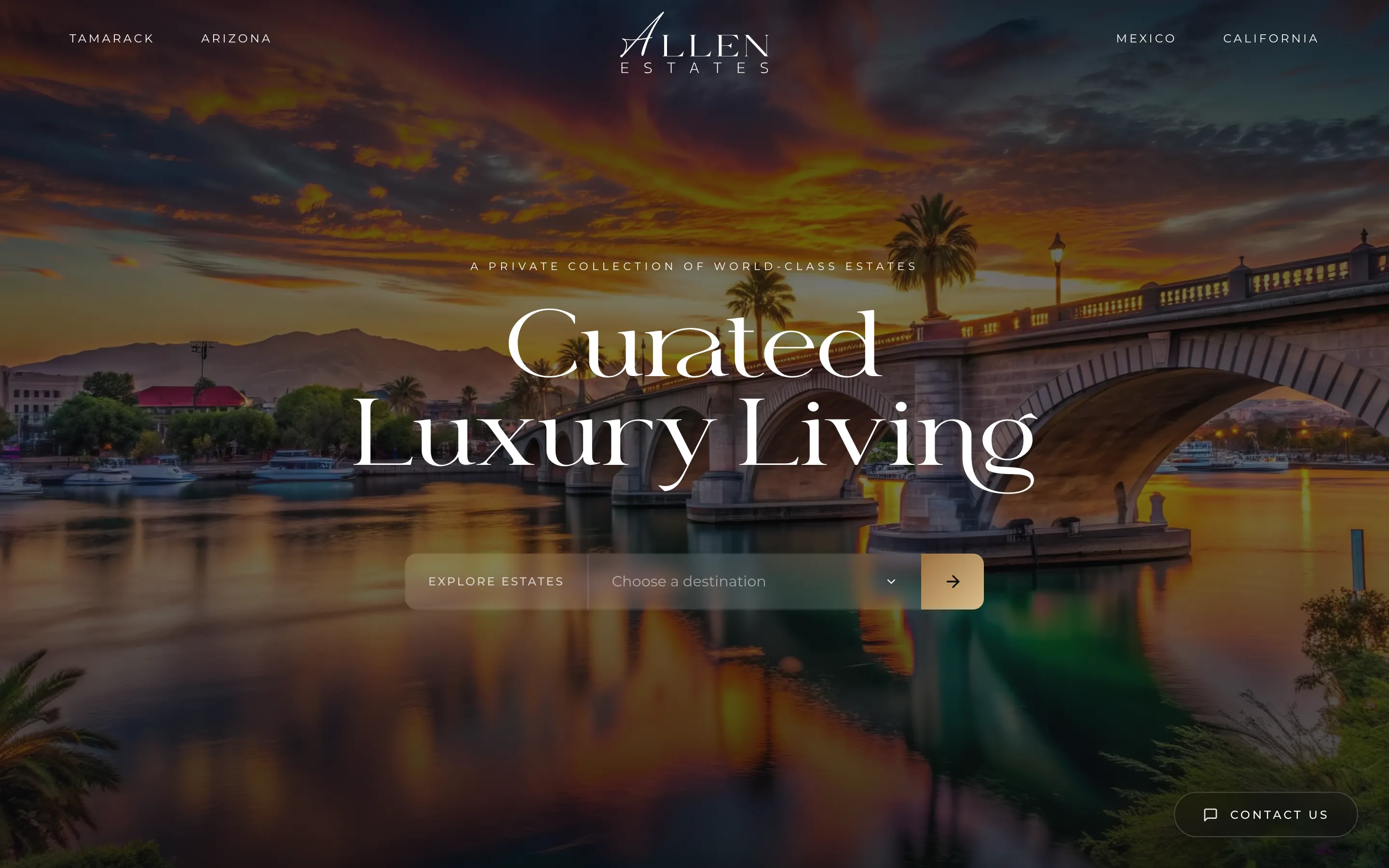 Allen Estates homepage hero