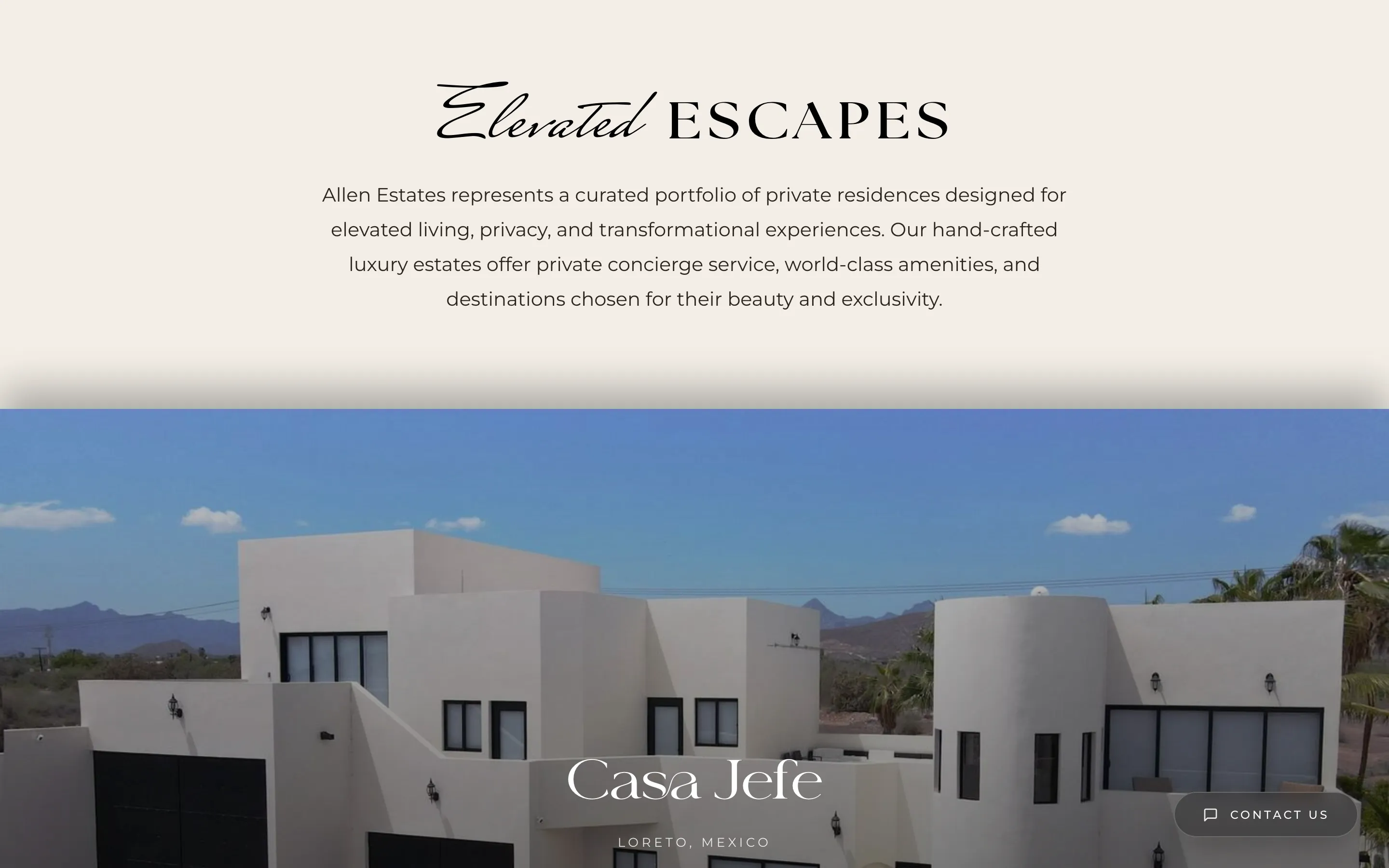 Allen Estates homepage properties