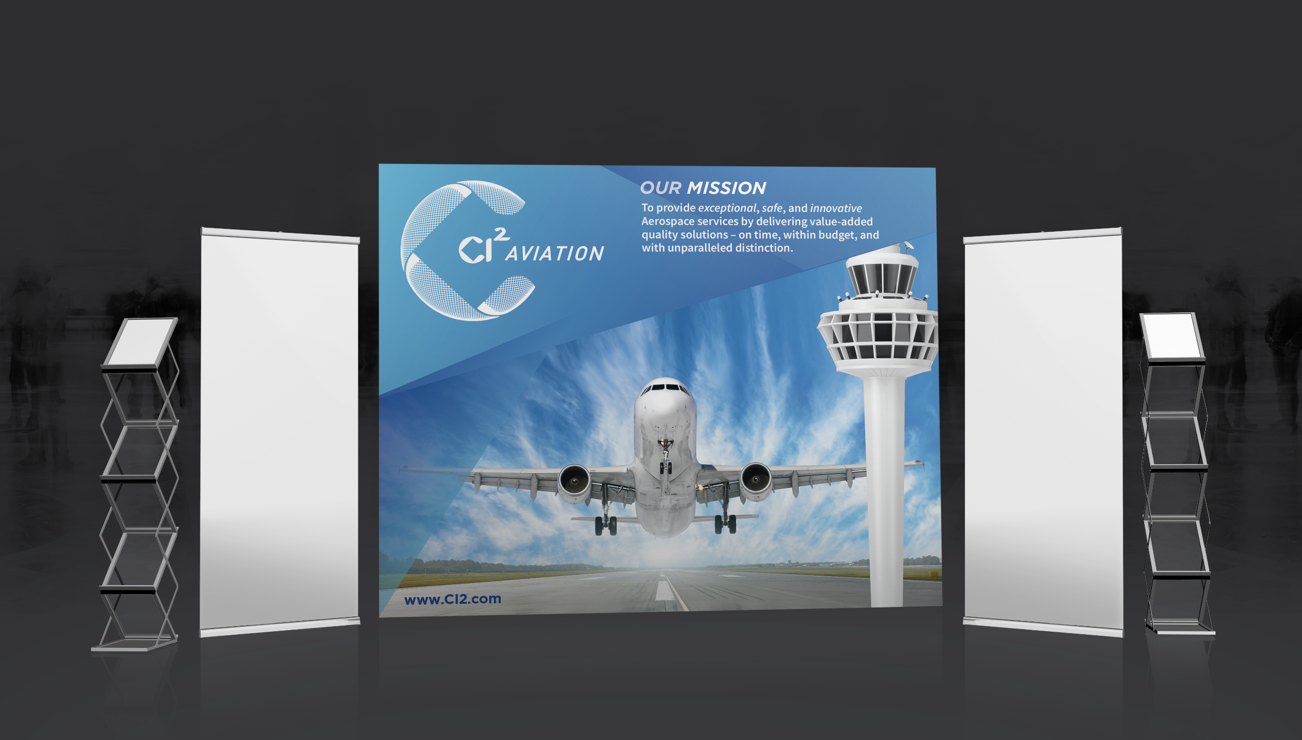CI² tradeshow booth backdrop