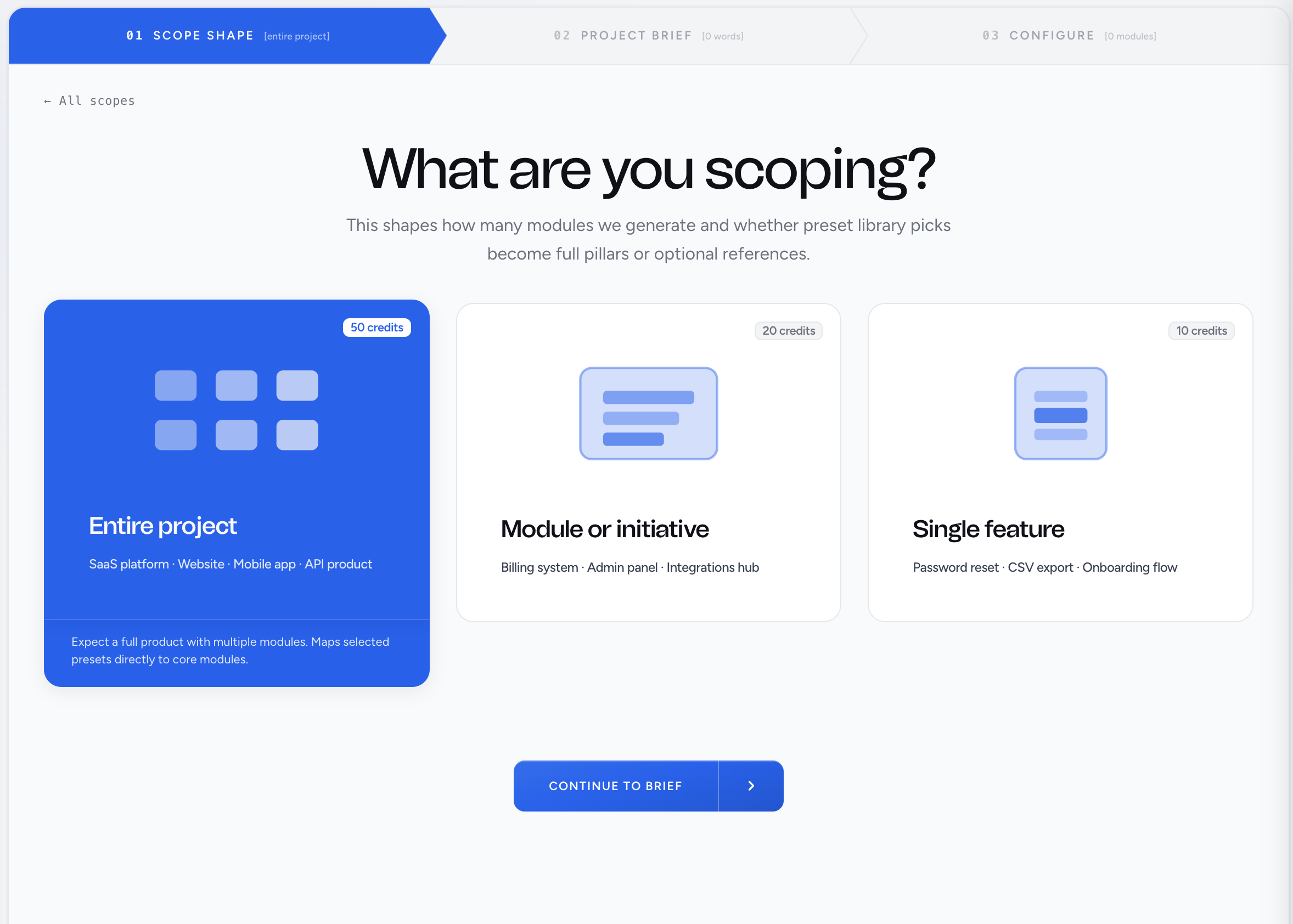 Scope Architect idea input — dump notes or shape through guided discovery